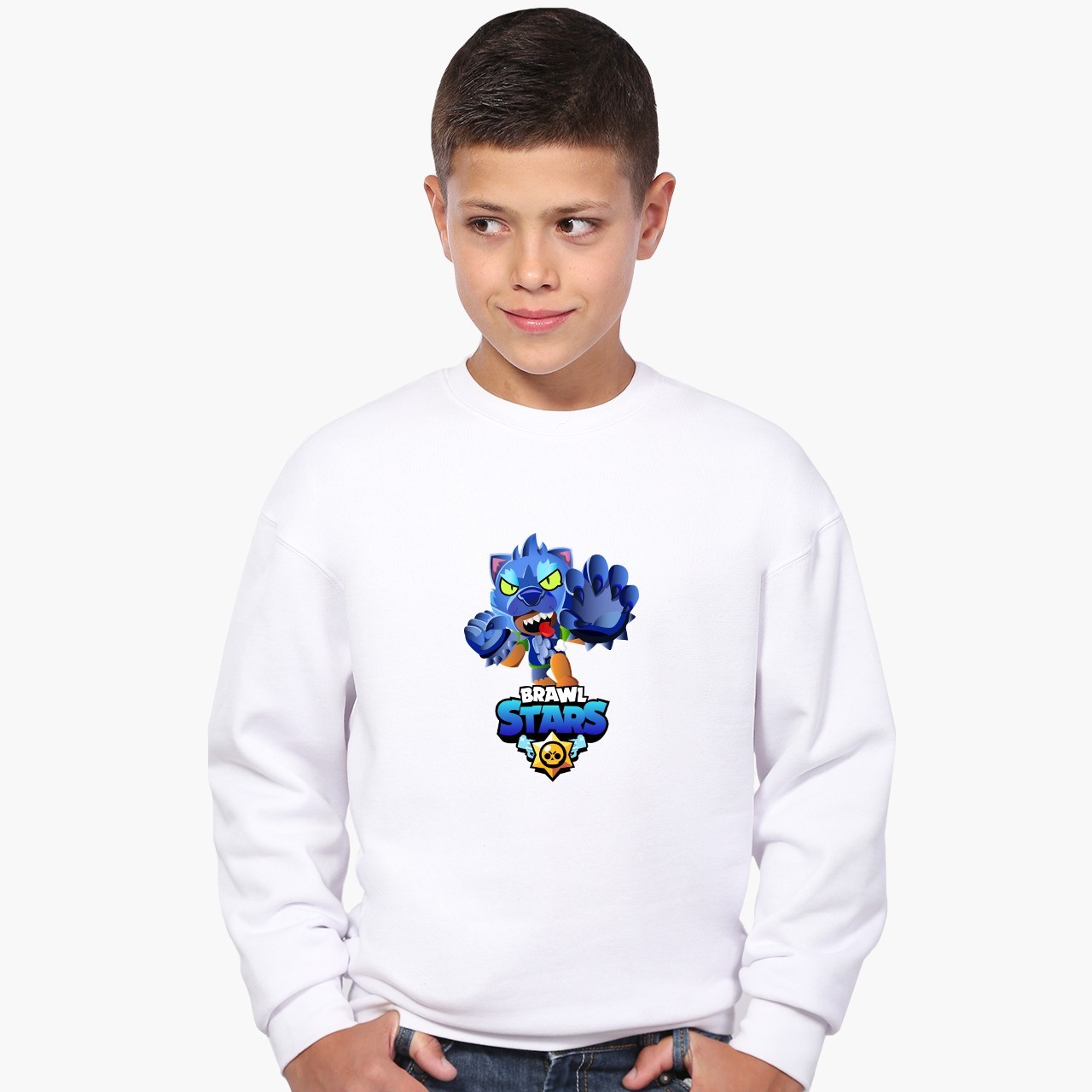 

Свитшот для мальчиков Бравл Старс (Brawl Stars) (9509-1474) 122-128 см Белый