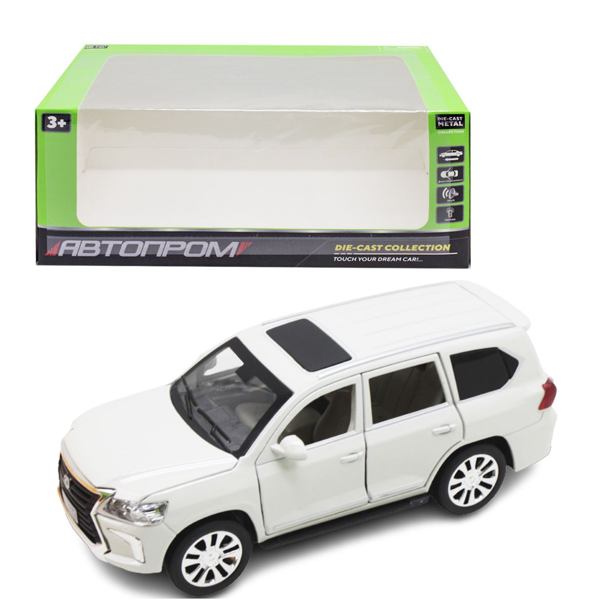 

Машина АВТОПРОМ Lexus LX570 белый Автопром (7691) (180320)