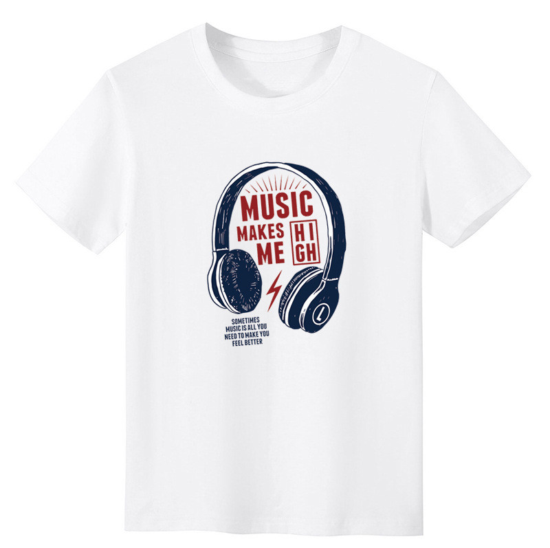 

Мужская футболка с принтом Music Белая  (717009, Мужская футболка с принтом Music Белая S (717009-S)