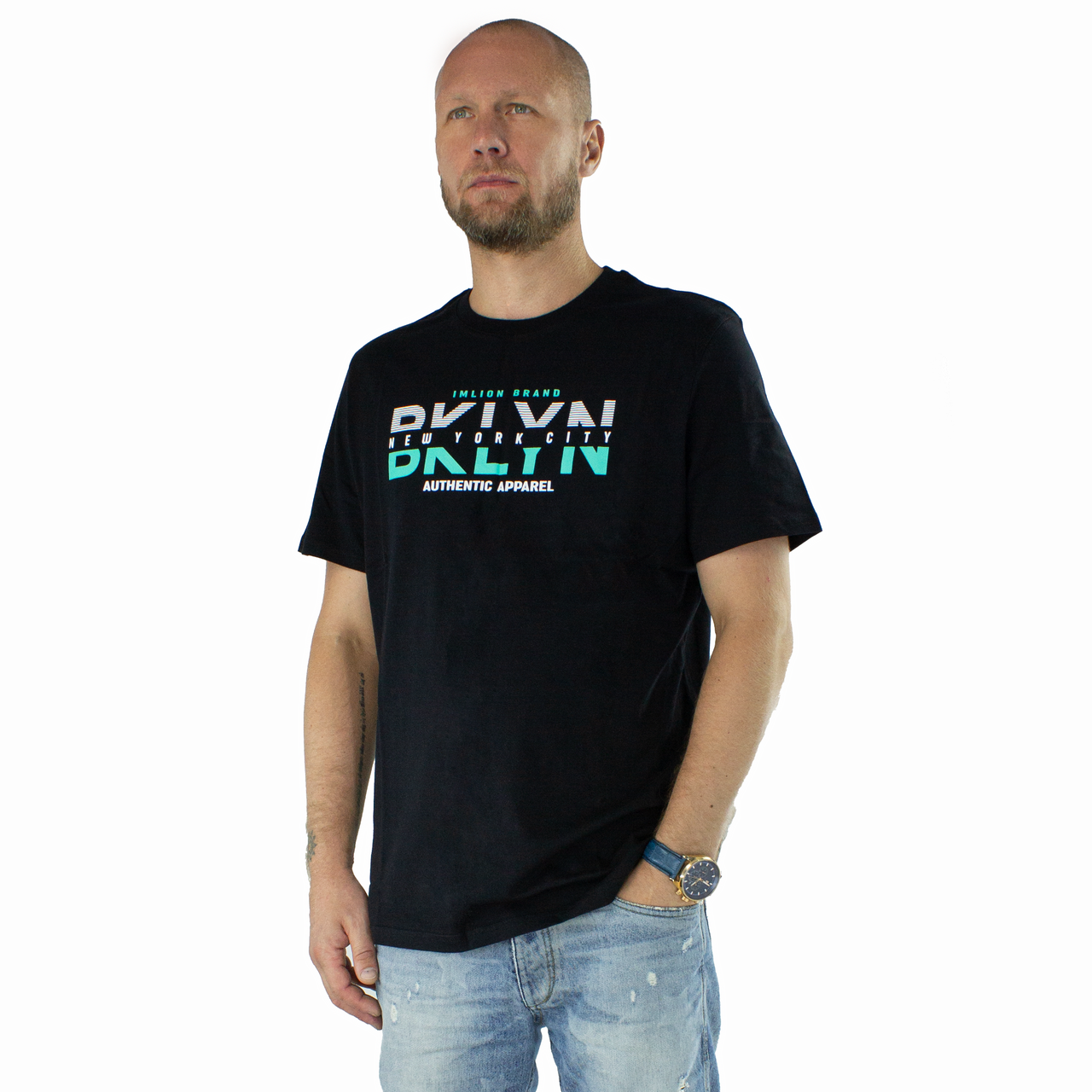 

Мужская футболка с принтом BKLYN Черная XXXL (717886, Мужская футболка с принтом BKLYN Черная XXXL (717886-3XL)