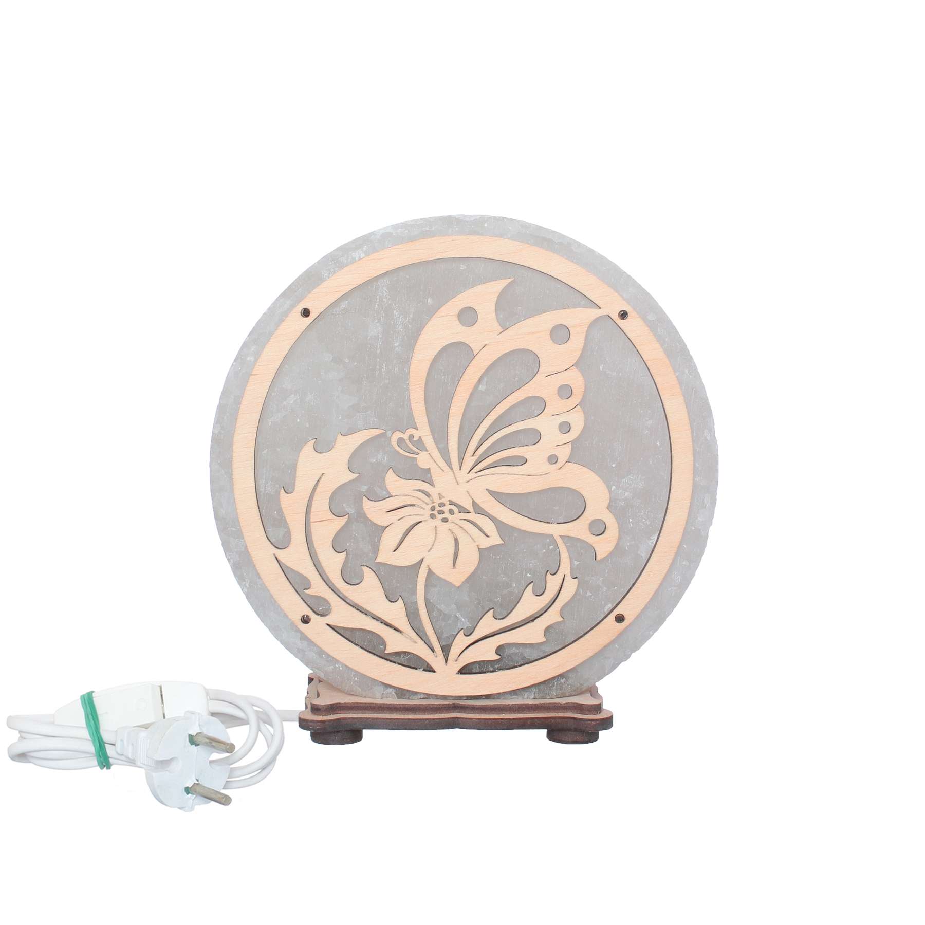 

Светильник соляной с фанерной накладкой (КРБ №66)