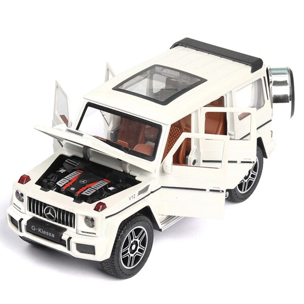 

Машинка игрушка Гелендваген Mercedes-Benz G63 AMG металлическая коллекционная моделька 1:24 Белый (9526167)