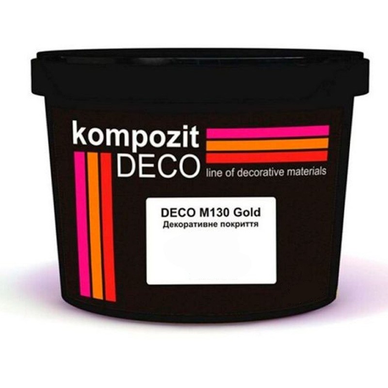 

Декоративное покрытие Kompozit DECO M130 GOLD 2,5 литра Silver