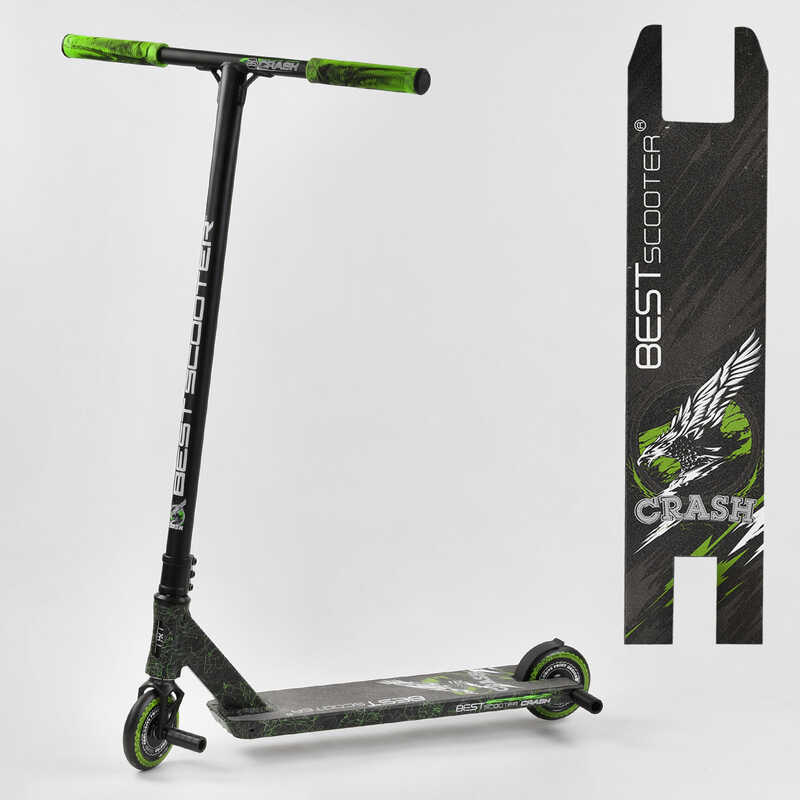 

Самокат трюковый 41747 Best Scooter CRASH HIC-система, пеги, алюминиевый диск и дека, колёса 110мм PU, ширина руля - 57 см