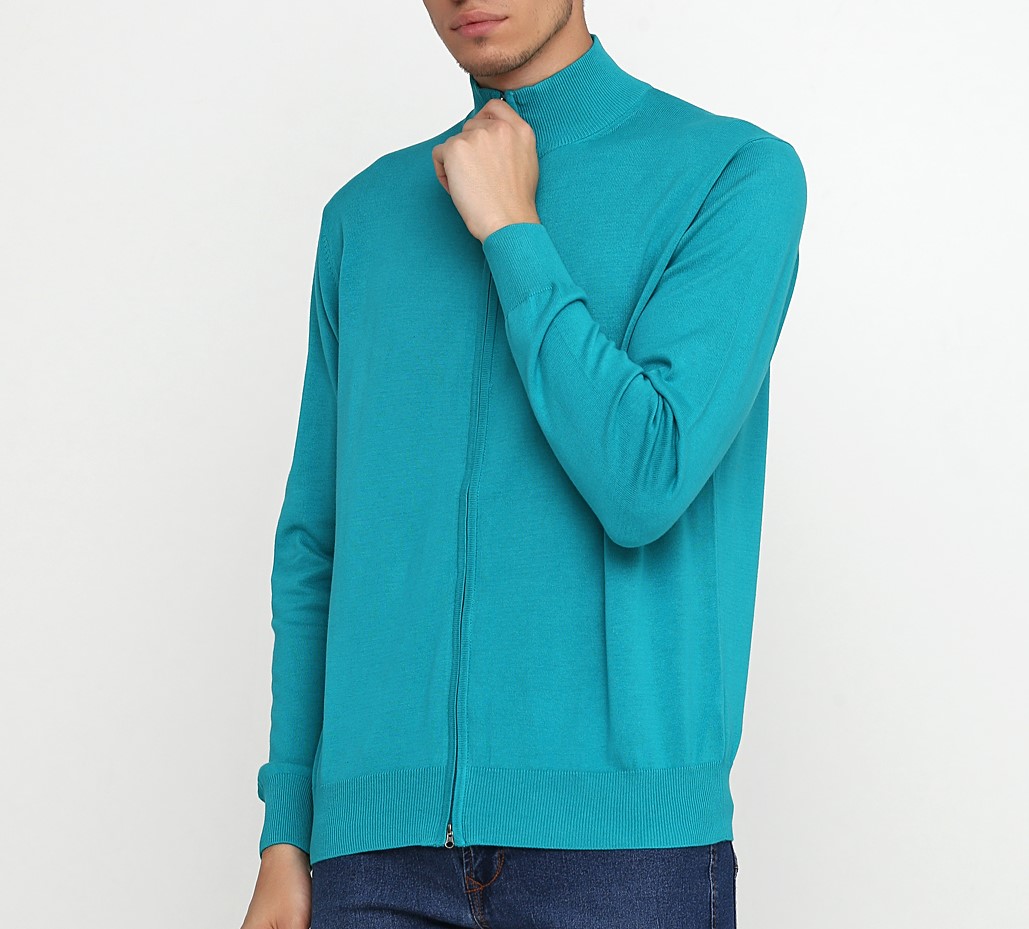 

Кофта на молнии Cashmere Company  Бирюзовый, Кофта на молнии Cashmere Company 54 Бирюзовый