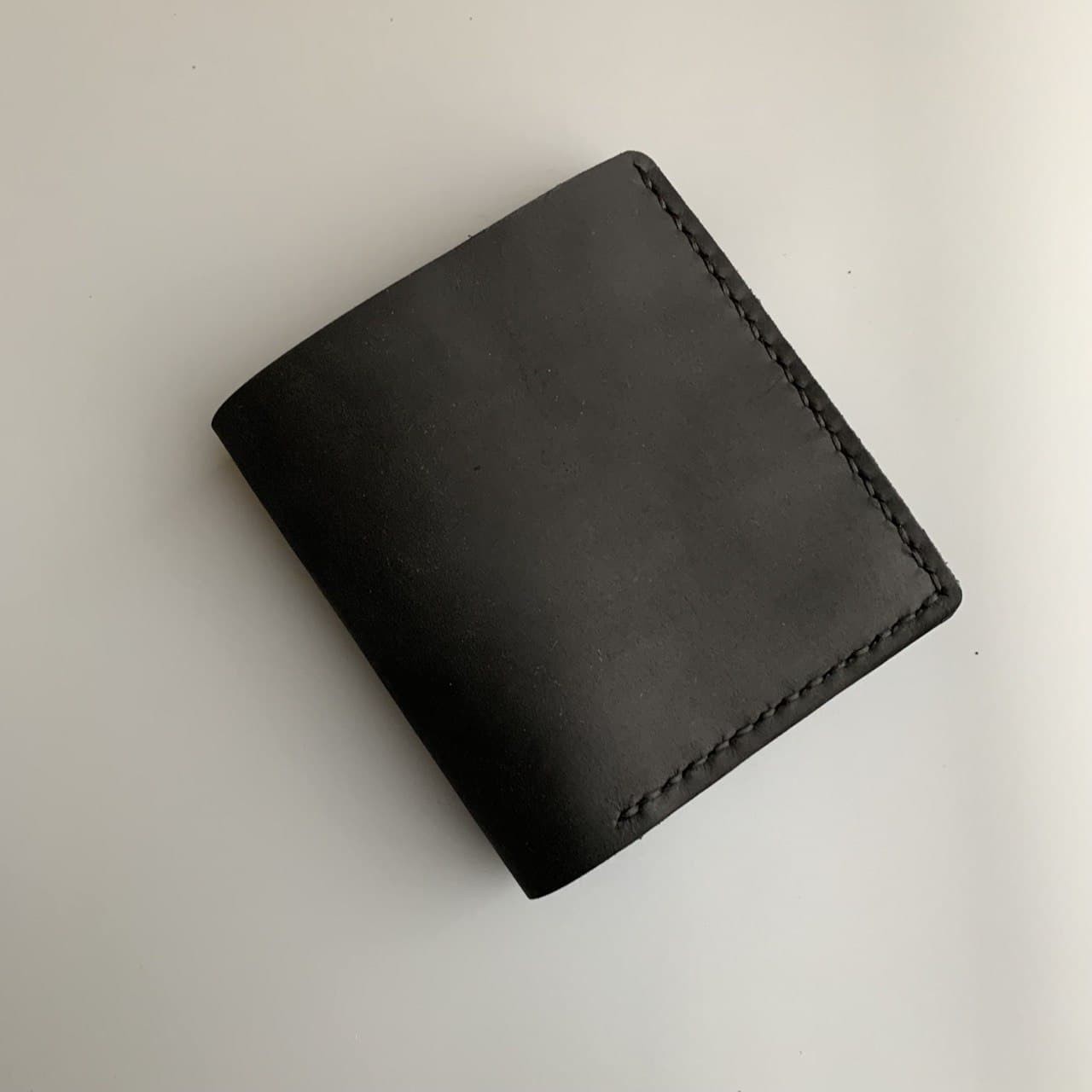 

Кожаный унисекс кошелек Compact+ Черный
