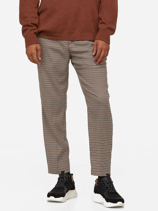 

Брюки H&M 60898708  Бежевые с черным, Брюки H&M 60898708 L Бежевые с черным
