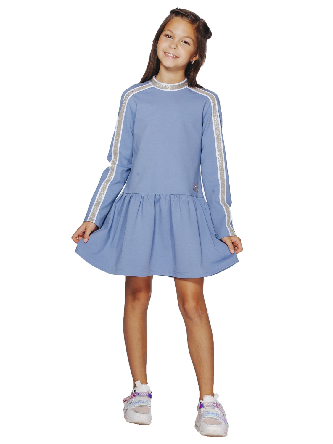 

Платье с тесьмой серебро Lukas Kids 140 голубой(9369)