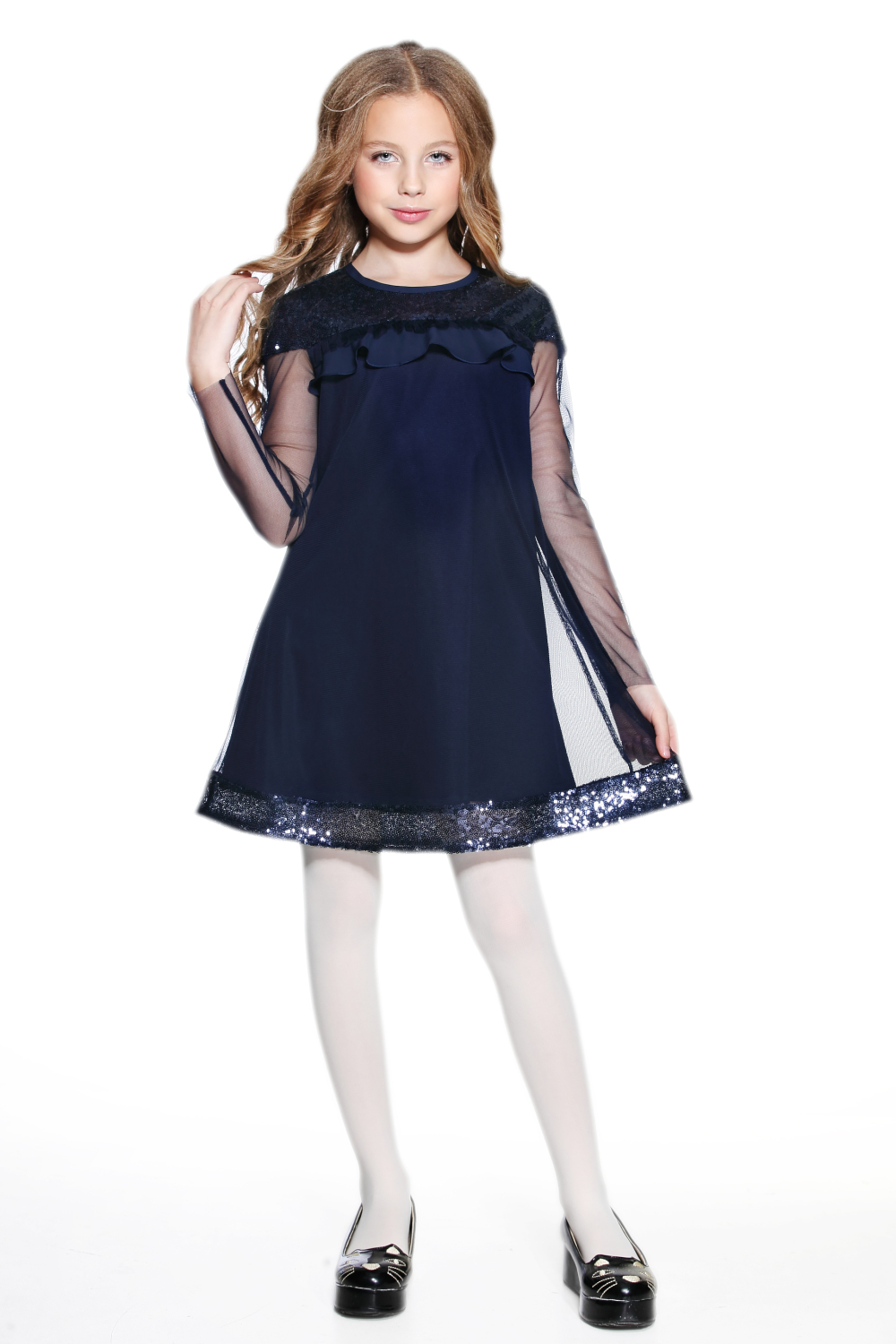 

Платье с пайетками Lukas Kids 158 синий(8537)