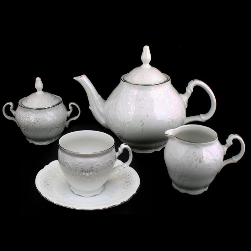 

Чайный сервиз ( высокая чашка 160мм ) 17пр./6п . bernadotte Thun фарфор Чехия