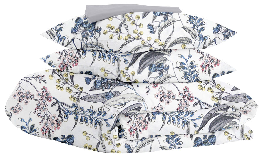 

Комплект постельного белья Cosas Flowers Yard Grey 160х220x2