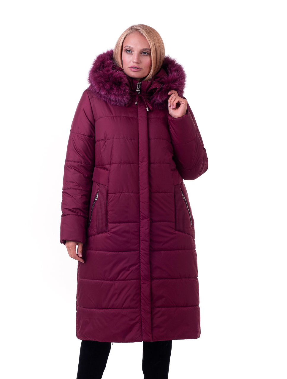 

Пуховик Maximoda ЕLD158 марсал песец - бордовый, Пуховик Maximoda ЕLD158 марсал песец 62-64 бордовый