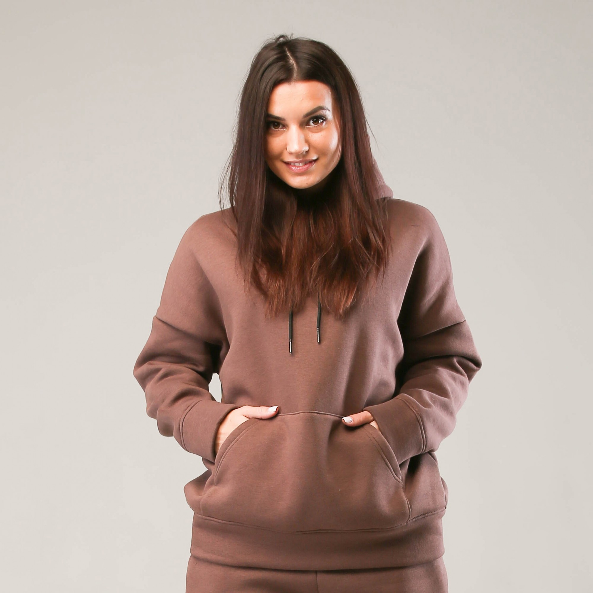 

Женские худи оверсайз Emily 023  капучино, Женские худи оверсайз Emily 023 XL капучино