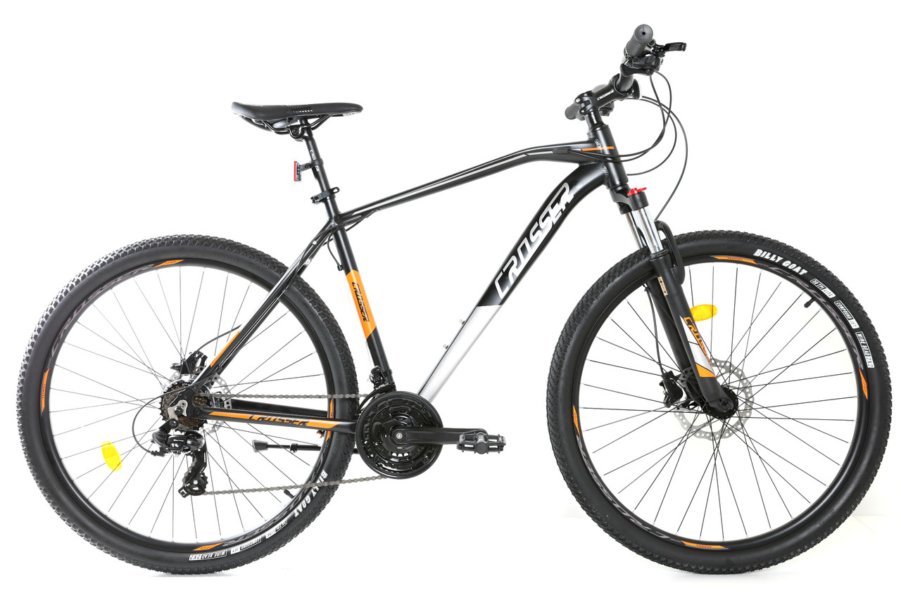 

Велосипед найнер Crosser Jaz 29" рама 19, 2021 черно-оранжевый