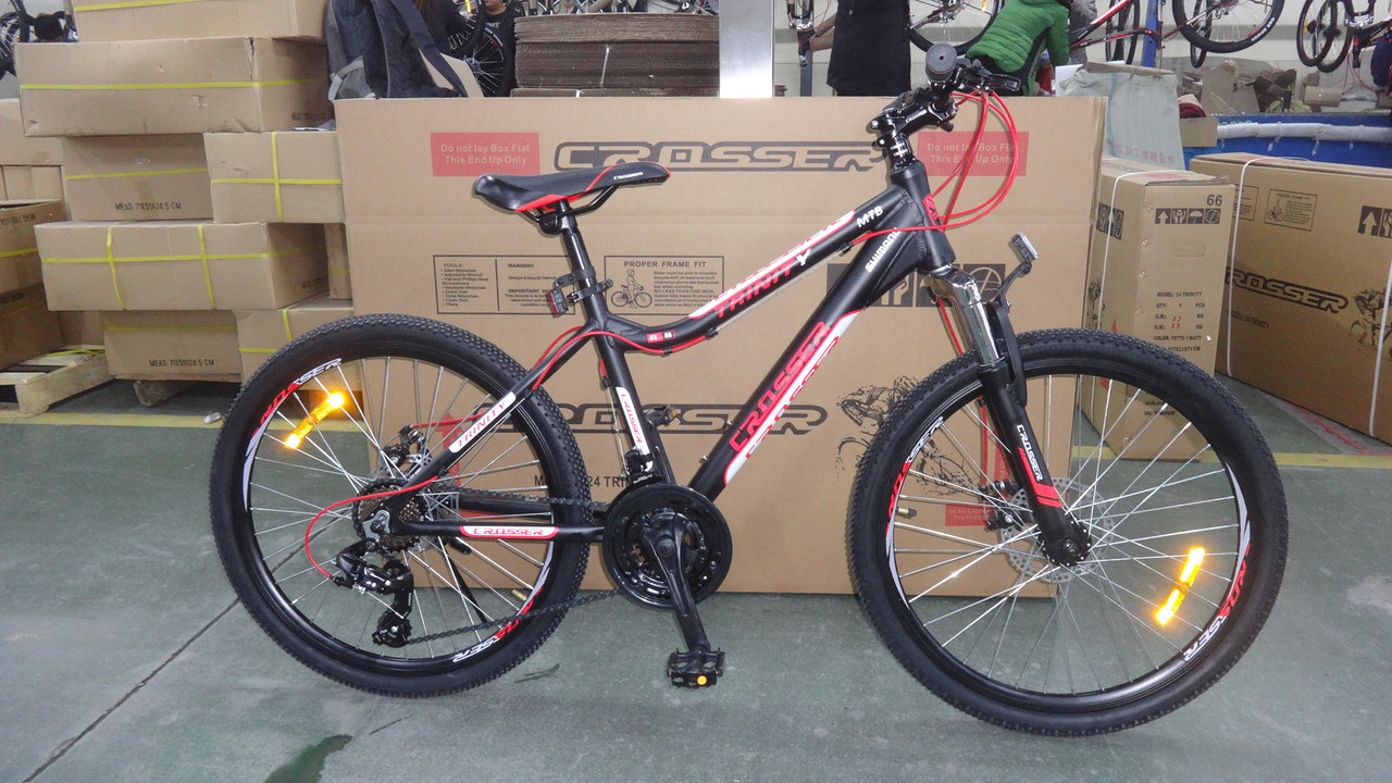 

Горный велосипед для подростка Crosser Trinity 24" черный