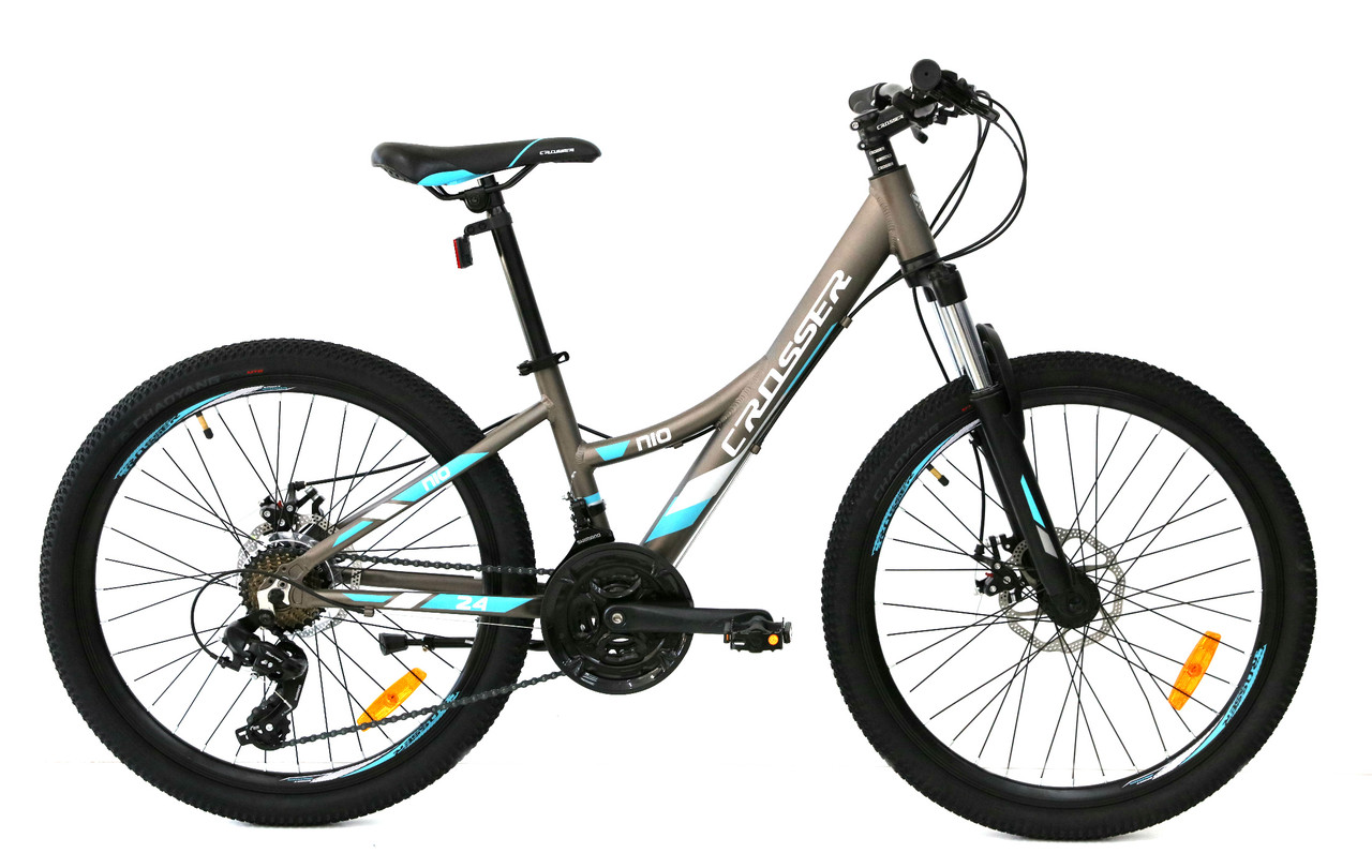 

Велосипед для подростков Crosser Nio Stels 24" Серо-синий