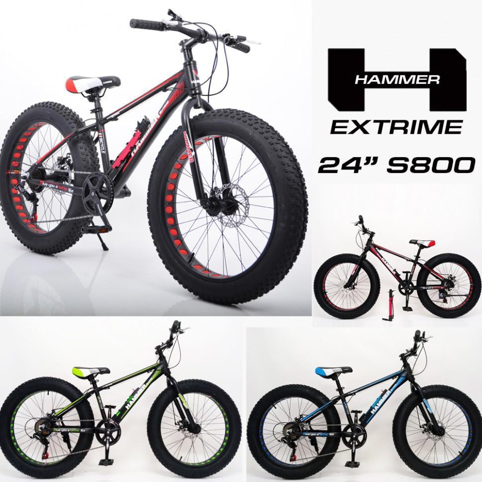 

Горный велосипед Fat bike 24 дюйма 15 рама S800 HAMMER EXTRIME