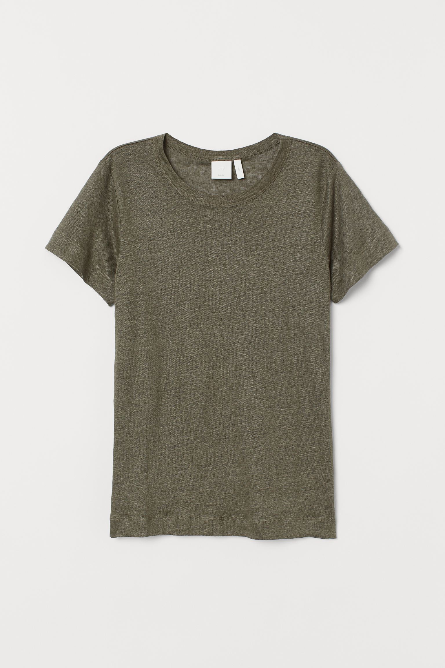 

Футболка H&M L зеленый хаки 9127395290