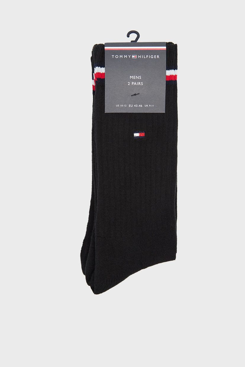 

Мужские черные хлопковые носки (2 пары) TH MEN ICONIC SOCK Tommy Hilfiger 43/46 100001096