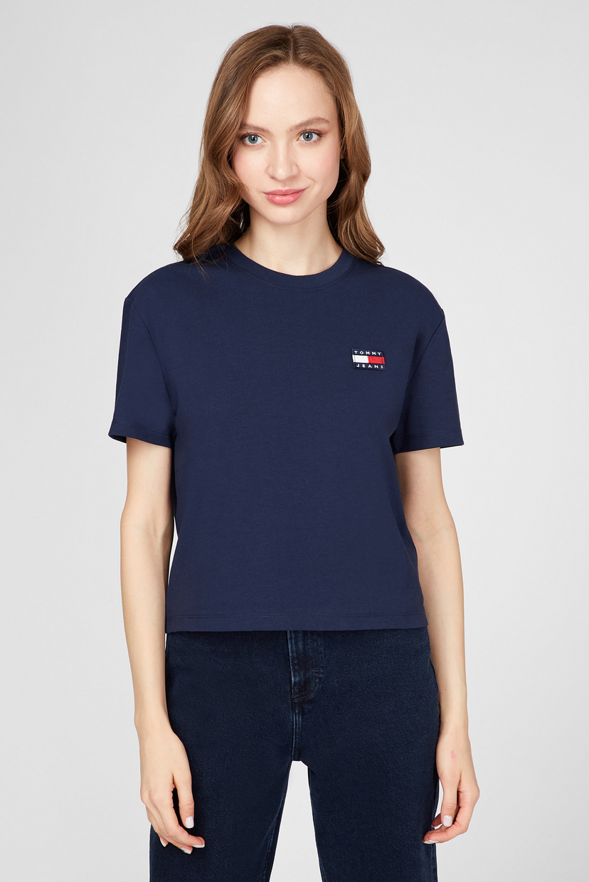 

Женская темно-синяя футболка Tommy Hilfiger S DW0DW06813