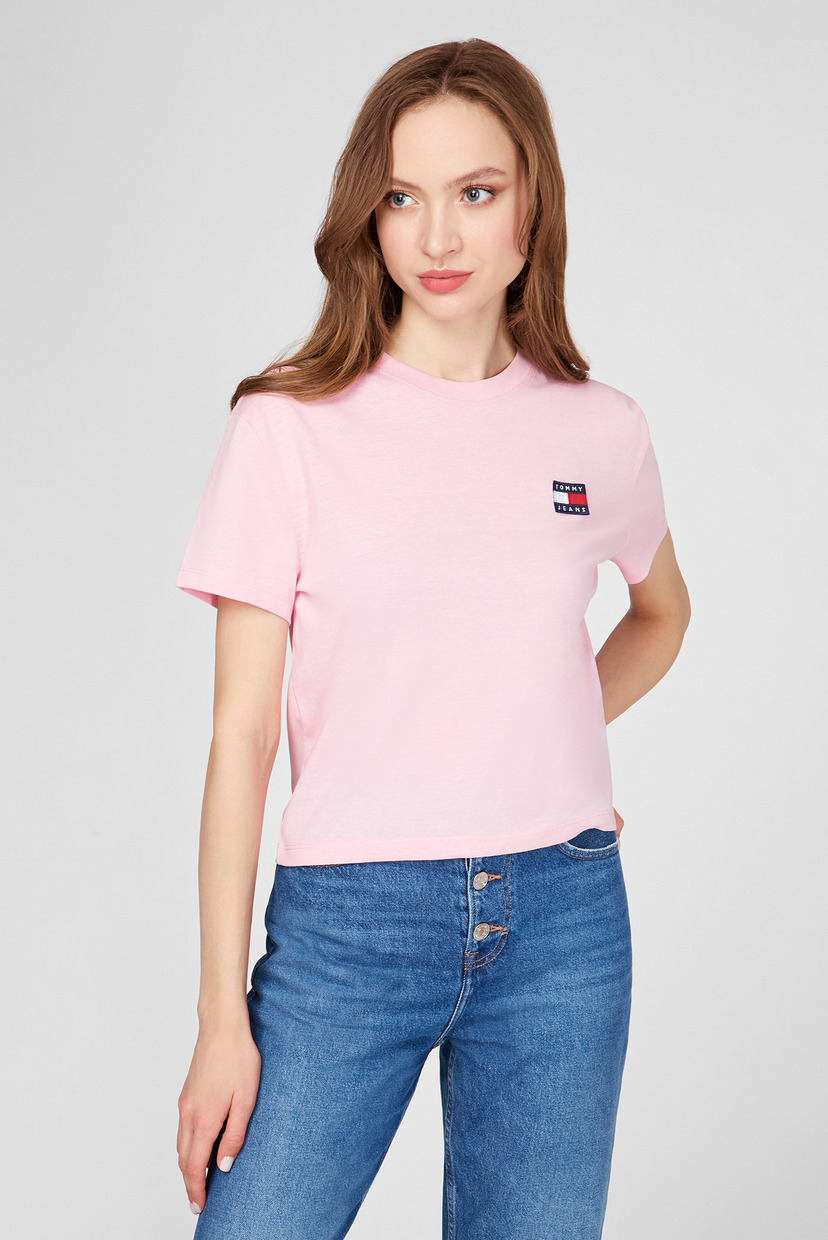 

Женская розовая футболка Tommy Hilfiger XS DW0DW06813