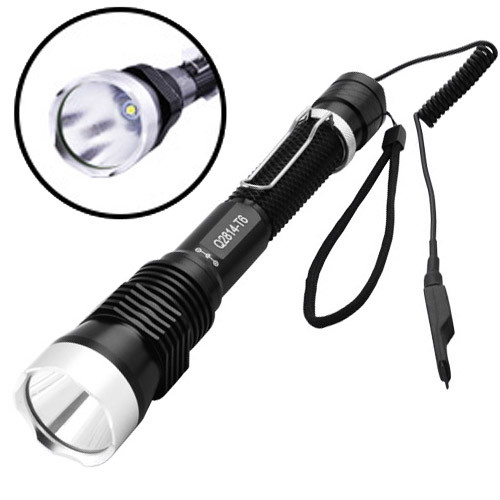 

Фонарь Police Q2814-T6, под ружье, вынос.кнопка, ЗУ 220V/12V, 2х18650, Box