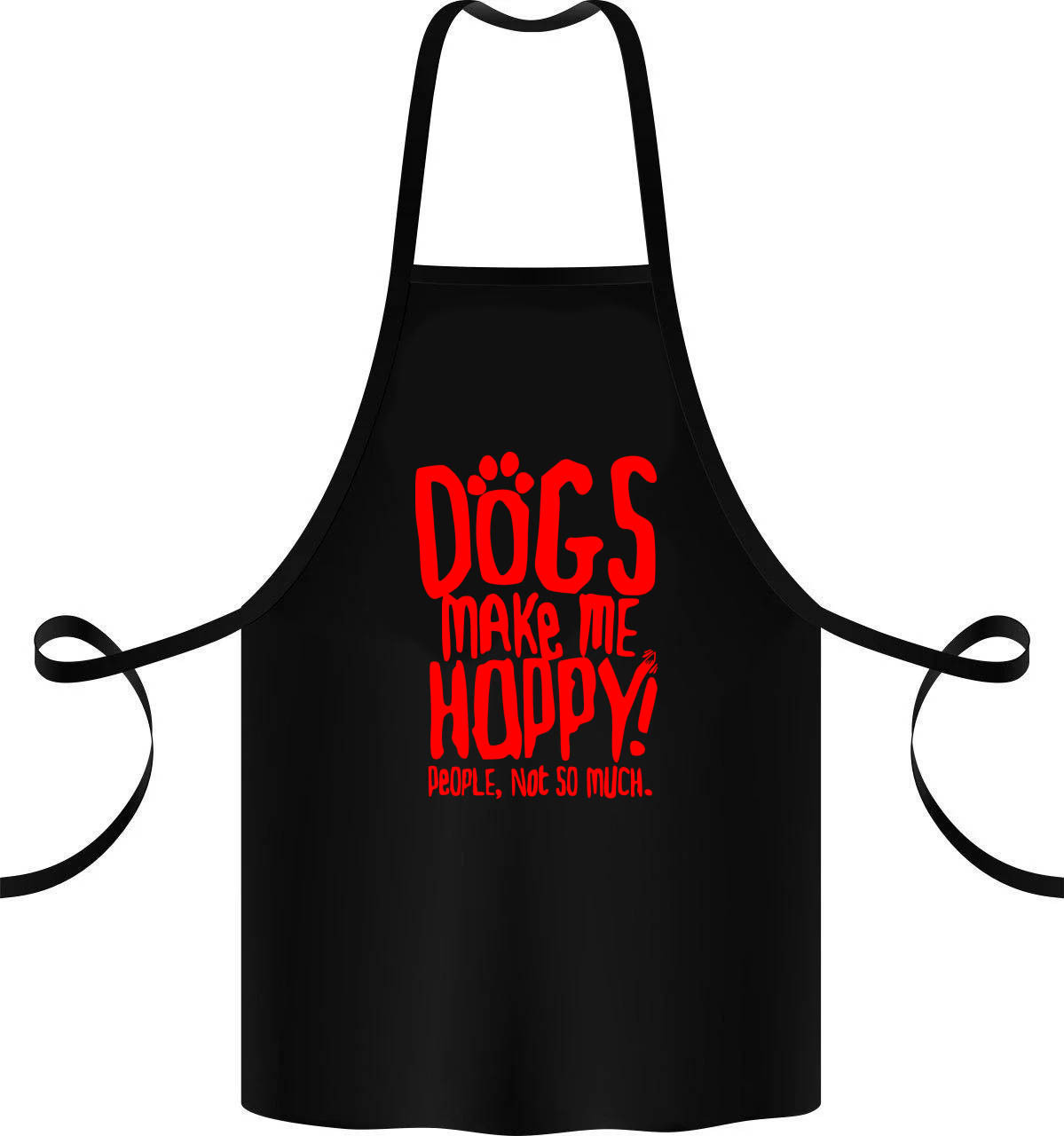 

Фартук с принтом "Dogs make me happy!"