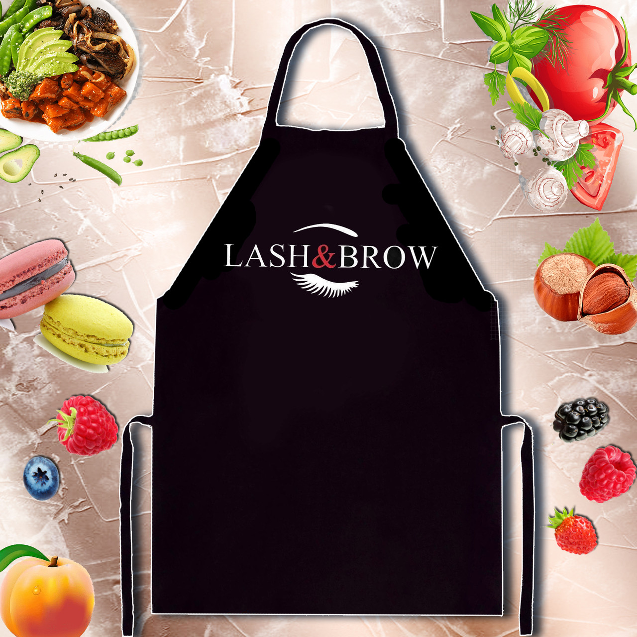 

Фартук с принтом "Lash and Brow"