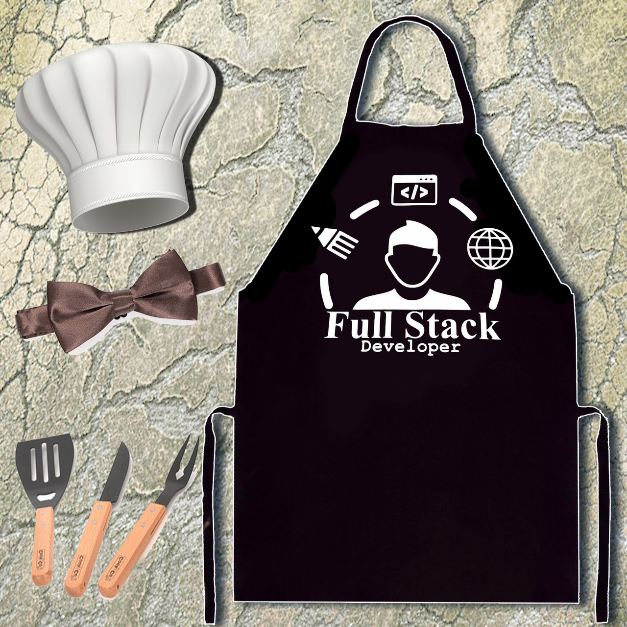 

Фартук с принтом "Full Stack Developer"