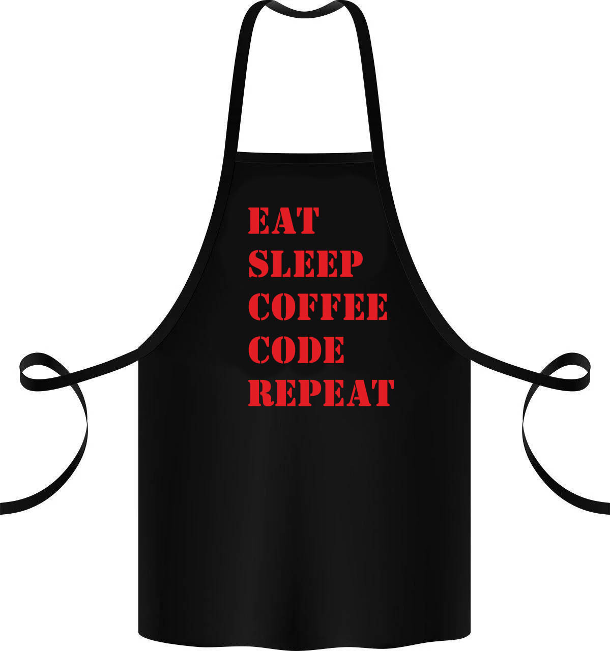 

Фартук с принтом "Eat sleep coffee code repeat"