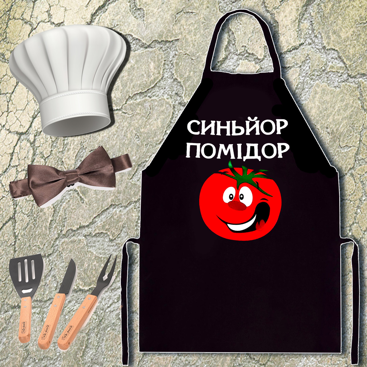

Фартук с принтом "Синьйор помидор"