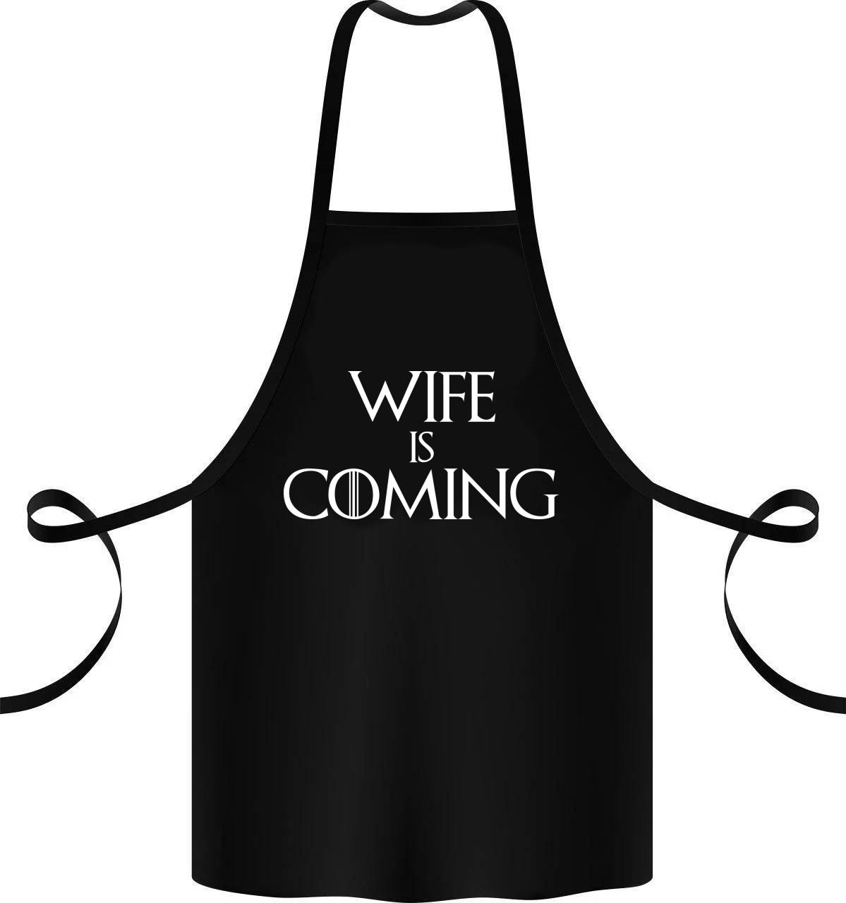 

Фартук с принтом "Wife is coming"
