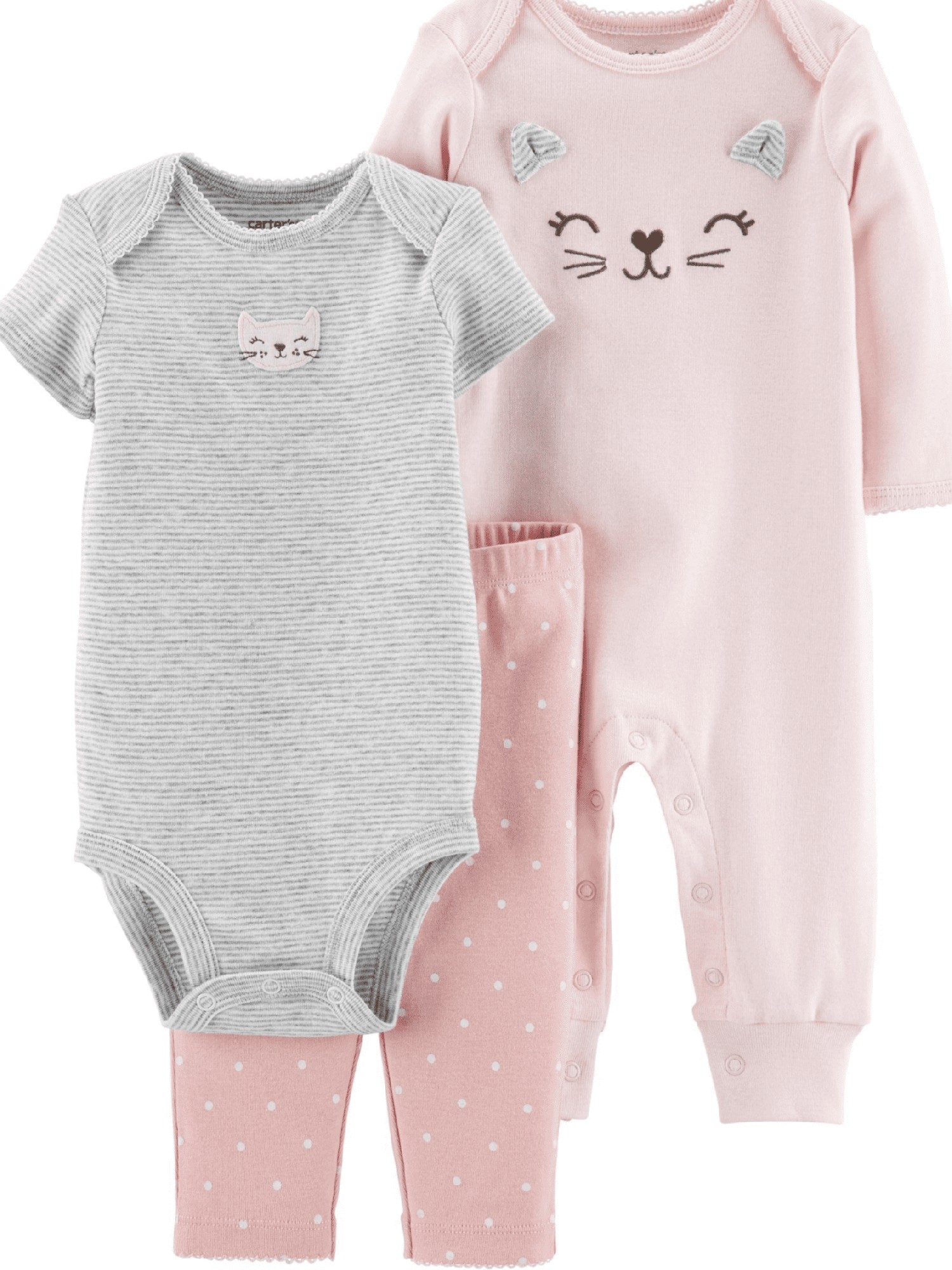 

Комплект Carter's (Боди+Комбинезон+Штанишки) 69 - 72 см розовый