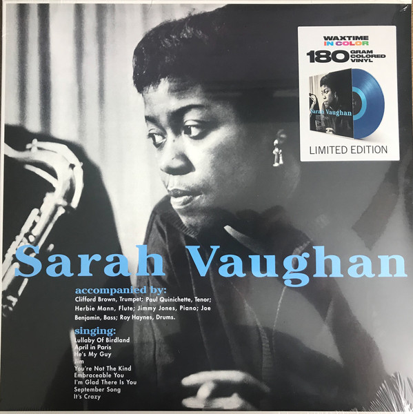 

Sarah Vaughan - Sarah Vaughan 1955/2019 (950673, Ltd.,blue) Waxtime In Color/EU Mint Виниловая пластинка (art.240497)