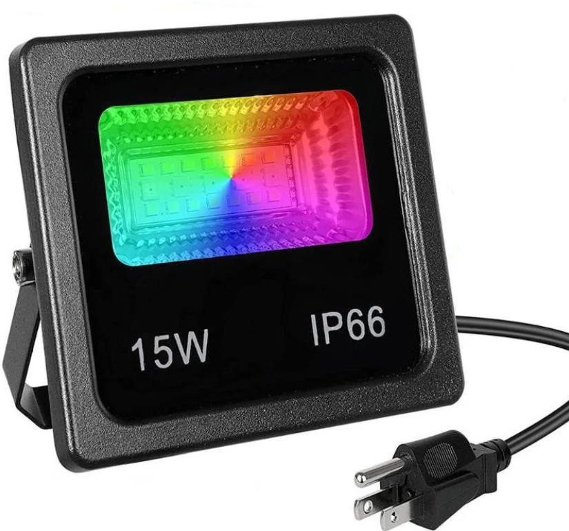 

Прожектор Smart LED 7980 15W IP66 RGB Bluetooth, с приложением