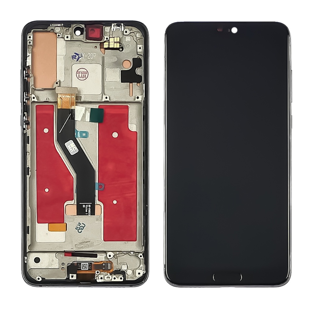 

Дисплей для Huawei P20 Pro с чёрным тачскрином, кнопкой HOME и корпусной рамкой IPS