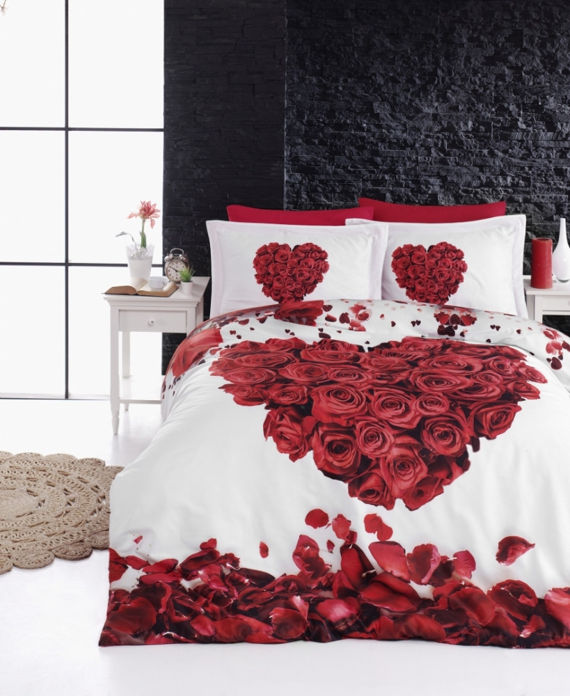 

Постельное белье First Choice сатин Digital 3D - Valentine евро