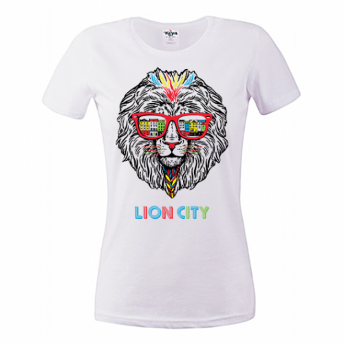 

Футболка жіноча Lion city, щільність 150GSM, розмір XXL, WCS150WH5XM2, білий