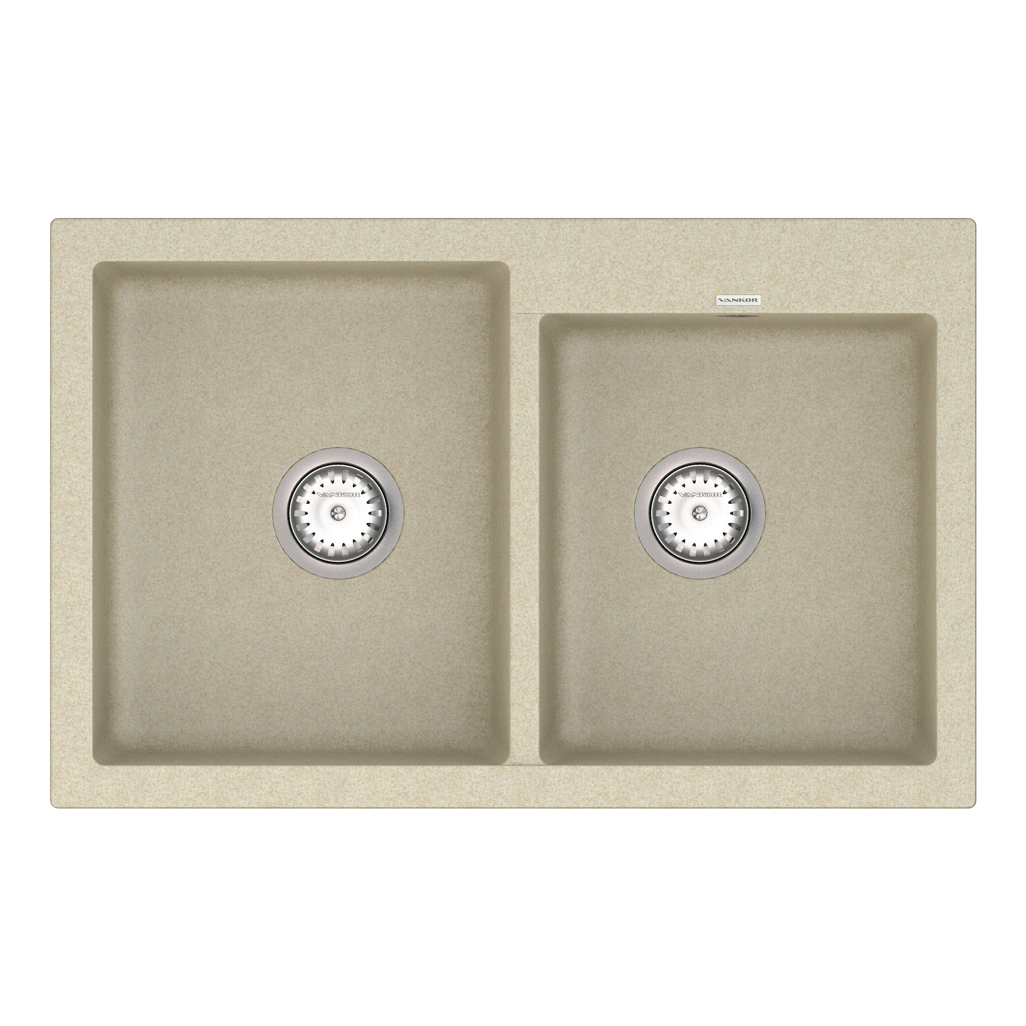 

Кухонная мойка VANKOR Orman OMP 05.80 Beige + сифон VANKOR (74938)