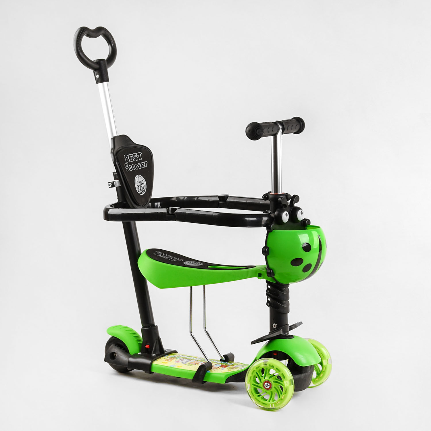 

Самокат 5 в 1 Best Scooter 47007 Black-Green (47007)