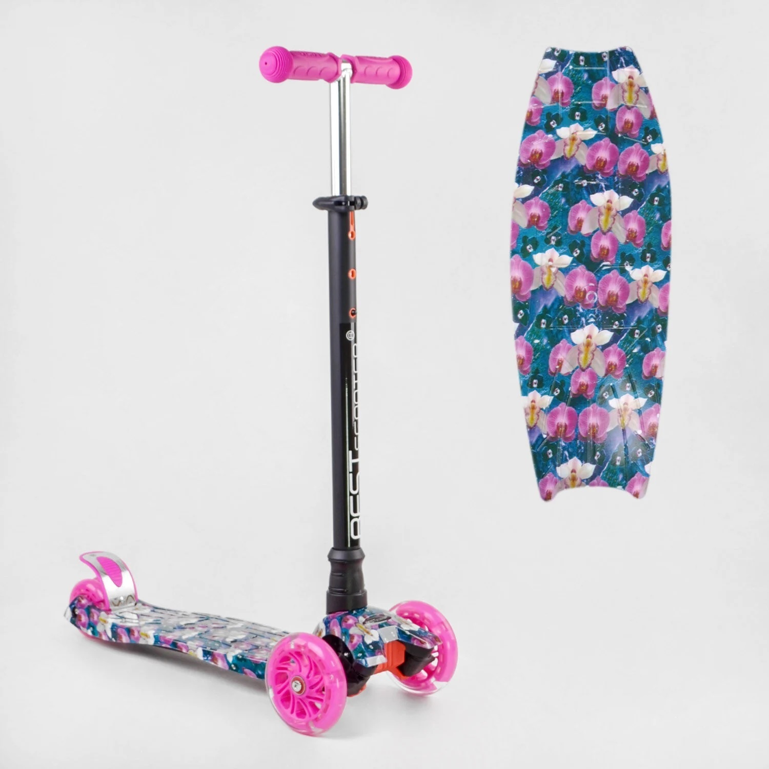 

Самокат Best Scooter MAXI Black-Pink (779-2307)