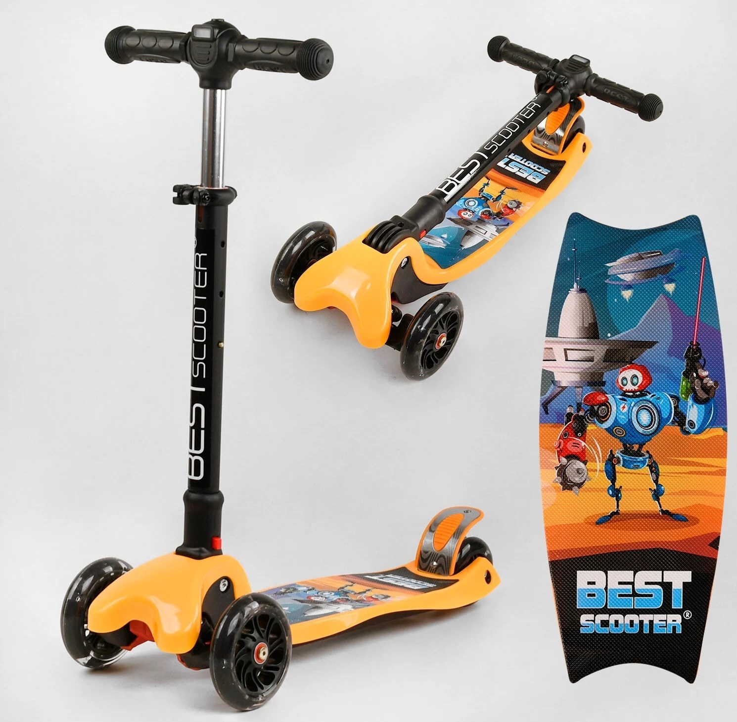 

Самокат Best Scooter MAXI Black-Orange (L-1488)