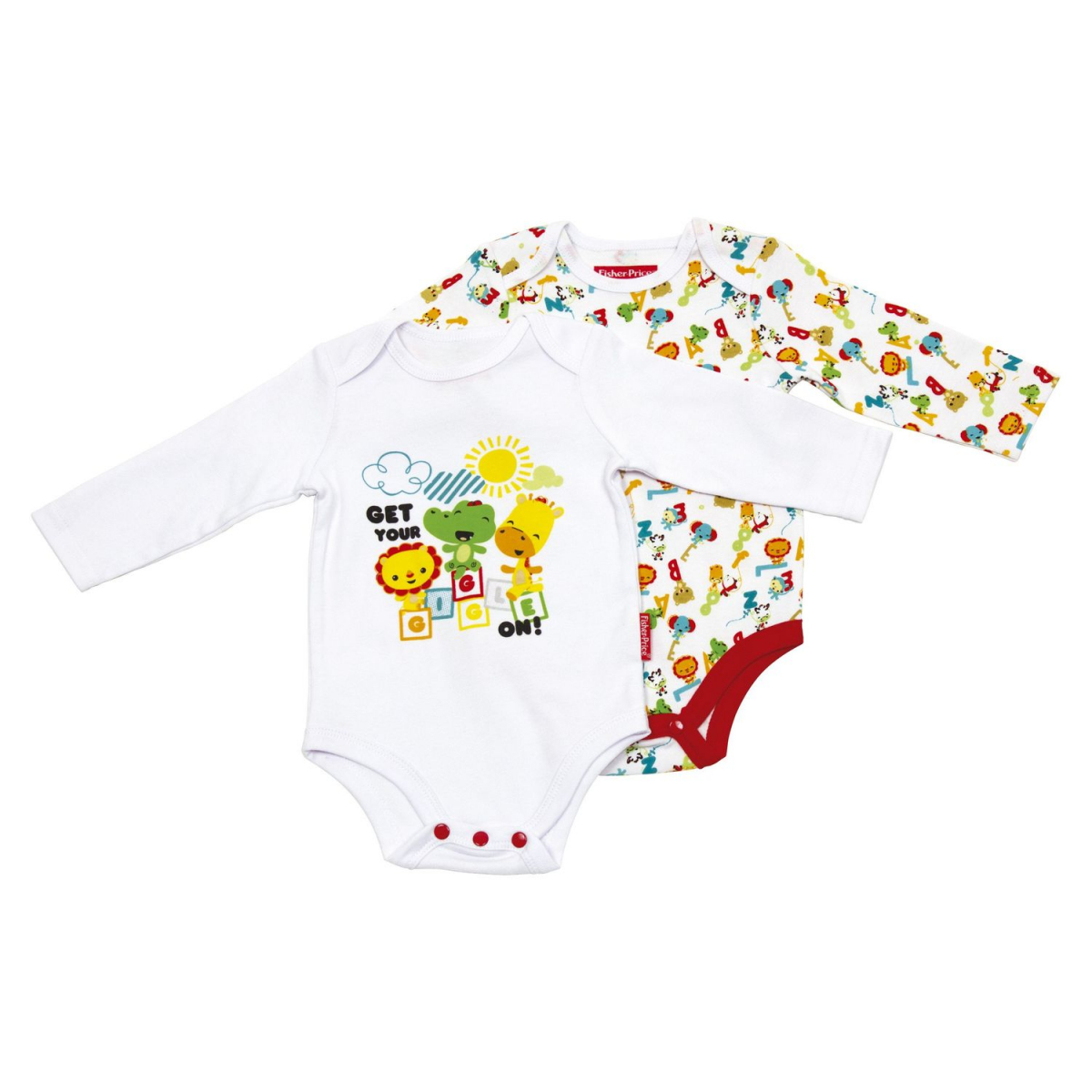 

Боди с длинным рукавом (2 шт) Fisher-Price 12 мес (80 см) мультиколор (FP10054-12-18m)