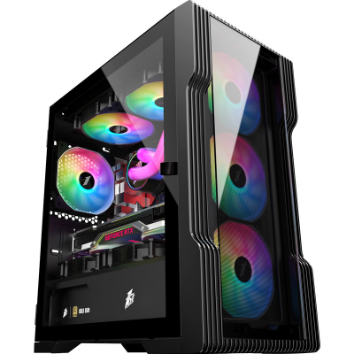 

Корпус 1stPlayer T3-G-4F1-BK