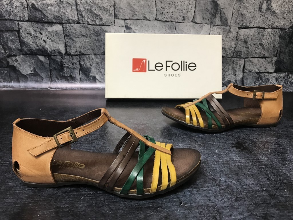 

Босоножки Le Follie 105-4060-01 37 (24 см) Коричневые с зеленым
