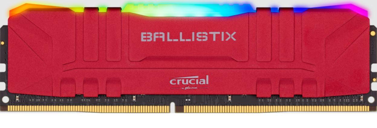 

Модуль памяти Crucial DDR4 8Gb Ballistix Red RGB 3600 MHz (BL8G36C16U4RL)