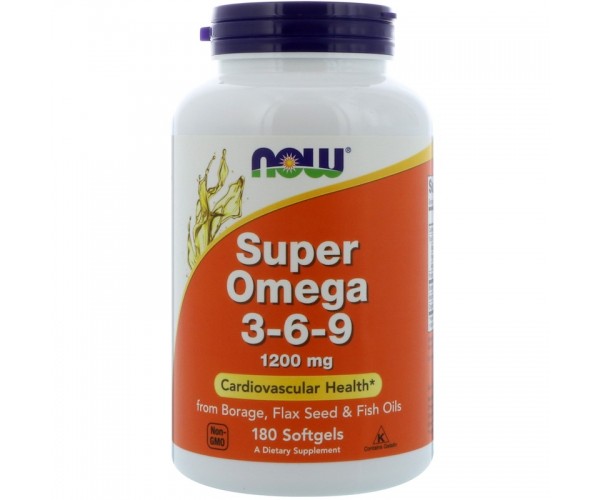 

Жирные кислоты Now Foods Super Omega 3-6-9 1200 мг 180 капсул (103036)