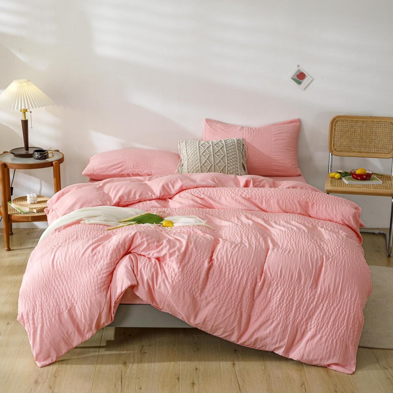 

Постельное белье евро Colorful Home розовое (сатин)