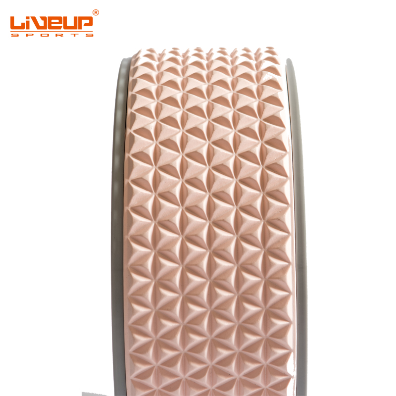 

Колесо для йоги і фітнесу LiveUp yoga ring 33x13 см рожевий