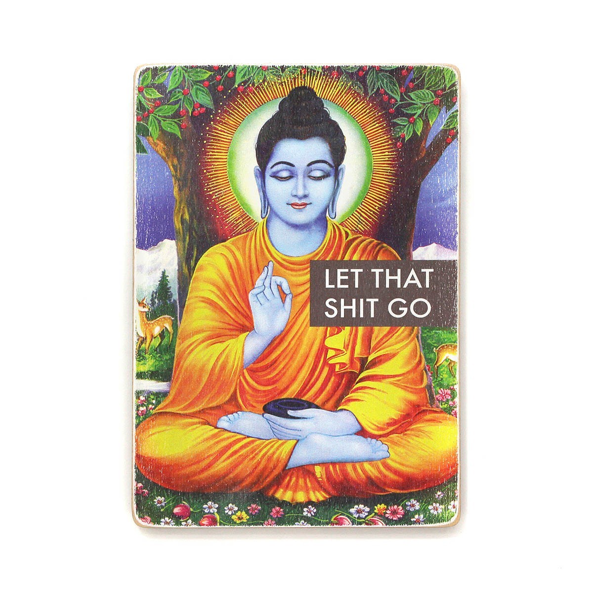 

Деревянный постер Wood Posters "Let that shit go" (A2 формат, фанера)